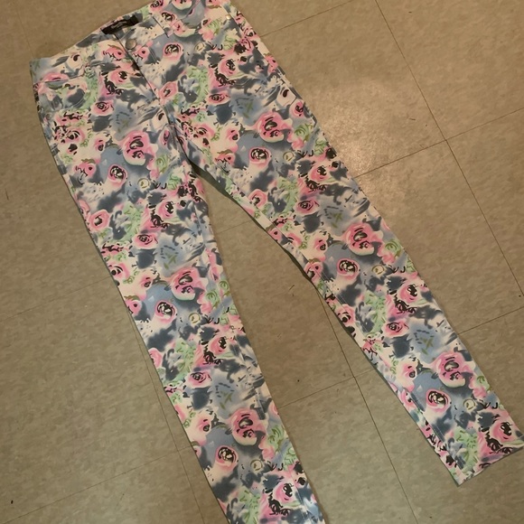 Miss Me Denim - Floral Print Skinny Jeans